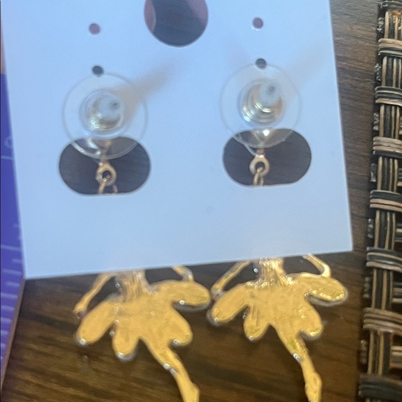 Elegant Gold and Silver Fairy Earrings - Picture 4 of 4